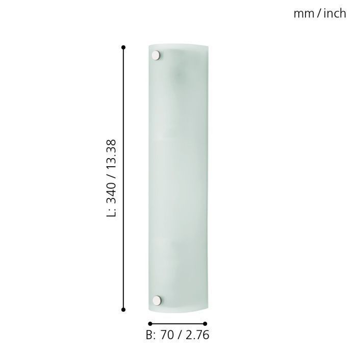APLIQUE MONO ACERO PLATEADO METALICO E14 2X40W COD.85338-2
