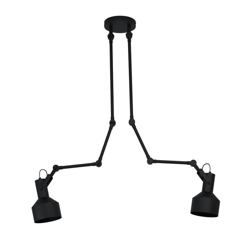 LAMPARA DE TECHO TAKELEY ACERO NEGRO E27 2X28W IP20 COD.43562-2