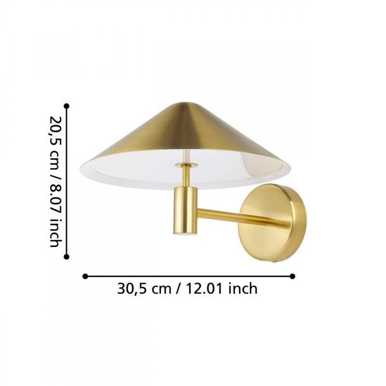 Lampara Aplique Paraguay Acero LED incluida 1X12W Cod.390273-3