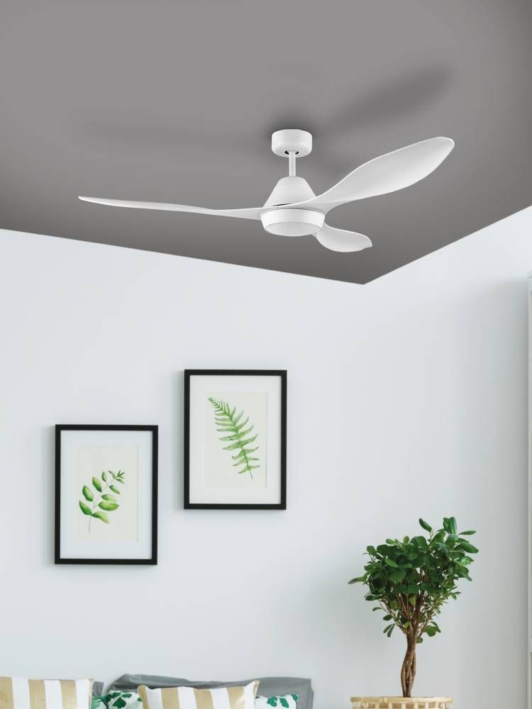 Ventilador Antibes Acero Blanco Abs 1320x330 18w Ccntrl Cod35015-2