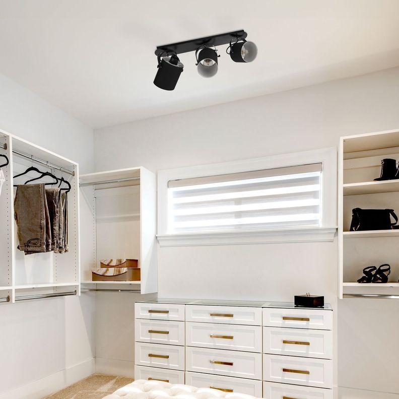 FOCO SOBREPUESTO VILLABATE ACERO NEGRO E27 3X10W COD.33647-1