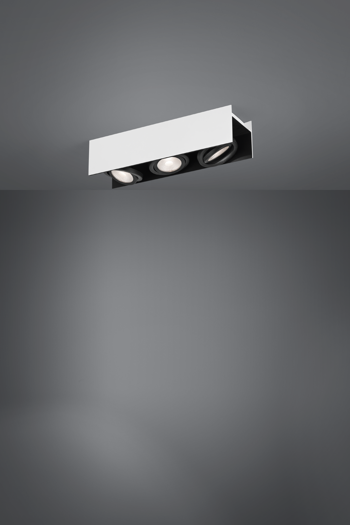 VIDAGO FOCO SP ALU BLANCO NEGR 465X130 3X5 4W LED 1530lm DIM-1