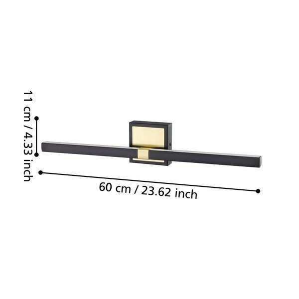 Lámpara Aplique Peguera Acero Led incluida 1X11W IP44 Cod.900928-3