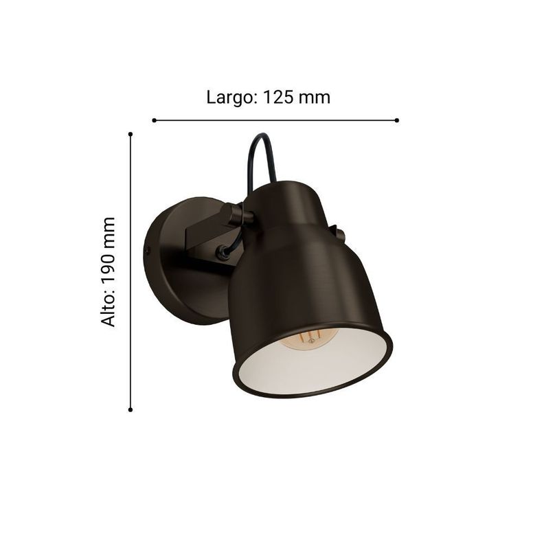 FOCO SOBREPUESTO MITCHLEY ACERO CAFÉ E27 1X40W COD.43385-2