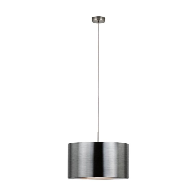 LAMPARA DE COLGAR SAGANTO ACERO NIQUEL E27 1X60W COD.39352-3
