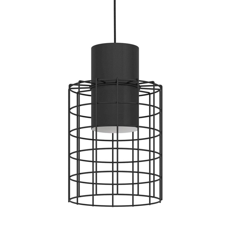 LAMPARA DE COLGAR MILLIGAN ACERO NEGRO E27 1X40W IP20 COD.43625-2