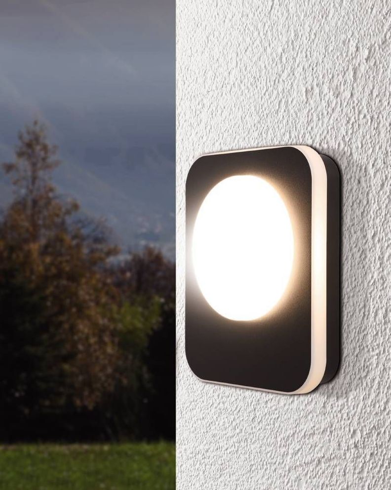 Lámpara Apliqué Madriz aluminio Negro LED 9W IP44 Cod99583 -1