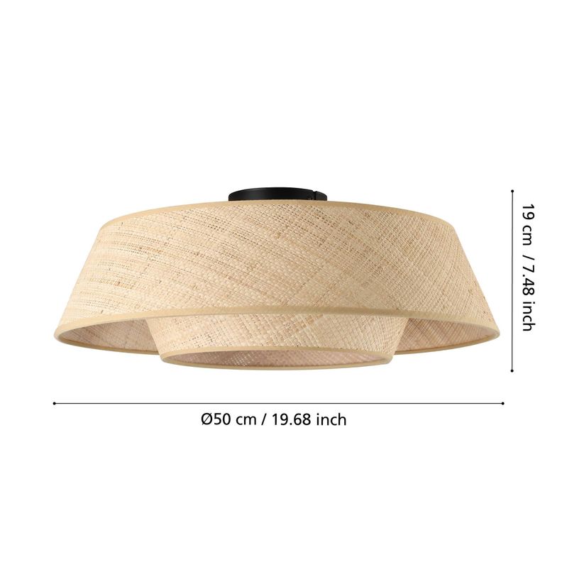 Lampara de Techo Marford Acero beigeE27 1x60w IP20 Cod.44095-2