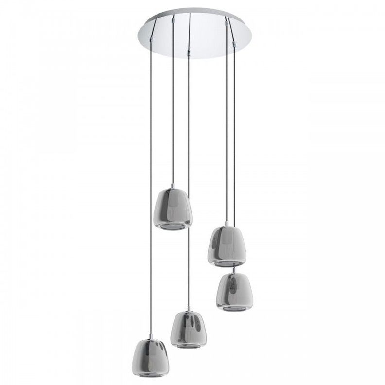 ALBARINO LAMP COLG ACERO CROMO H1500 DM555 E27 5X40W-0