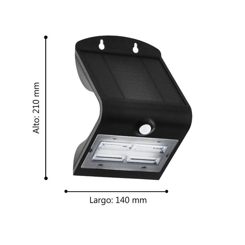 Lámpara Apliqué Lamozzo Acrilico H210 SOLAR-LED incluye 3W Cod900255-2