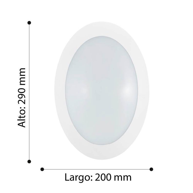 Foco Sobrepuesto Led Bellaria Baño-Exterior IP66 H290 3000K Cod62211-1