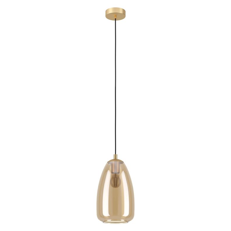 Lámpara Colgante Alobrase Vidrio Dorado DM200 1X40W E27 E27 Cod.98648-0
