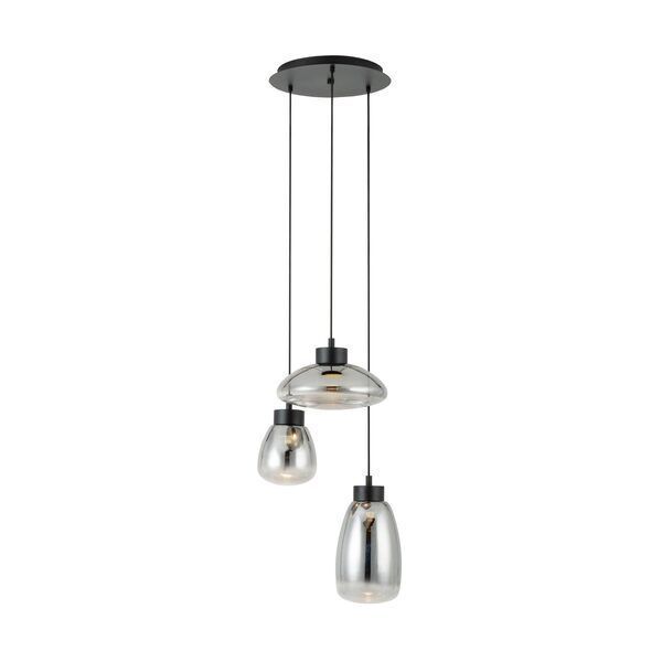 LAMPARA COLGANTE SARNARRA ACERO NEGRO LED 3X6W IP20 COD39784-0
