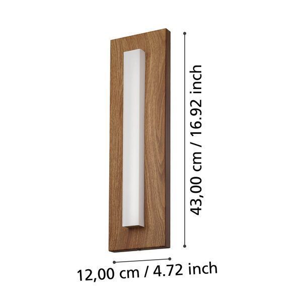 Lámpara Aplique Bitetto  Acero Cafe 7W IP44 Led incluida Cod.900679-2