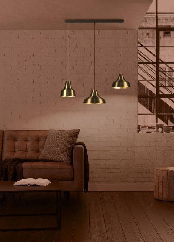 Lámpara Colgante Savarna Acero Negro H1300 E27 3x40W IP20 Cod390016-1