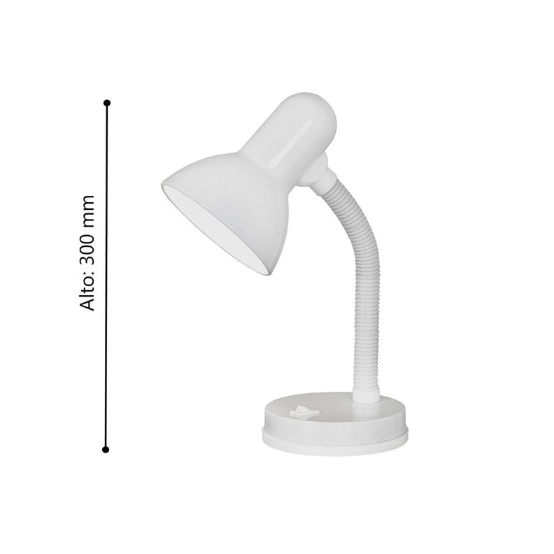 Lámpara Escritorio Basic Blanco E27 1X40W COD9229-2