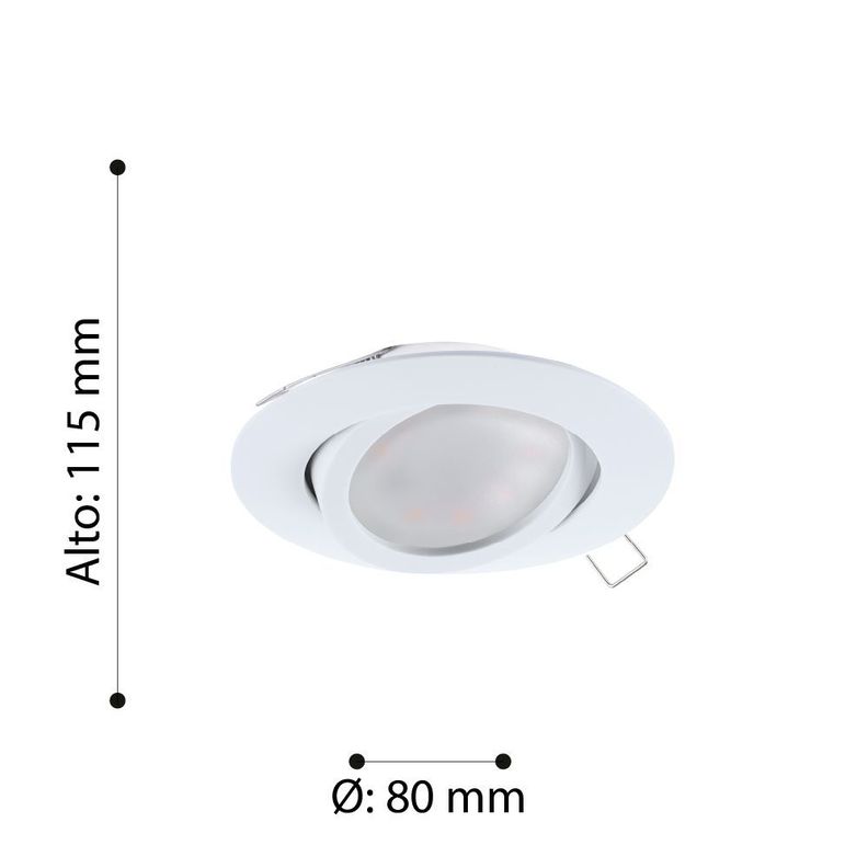 Foco Embutido  Tedo  Blanco Gu10 1X5W Cod.31682-2