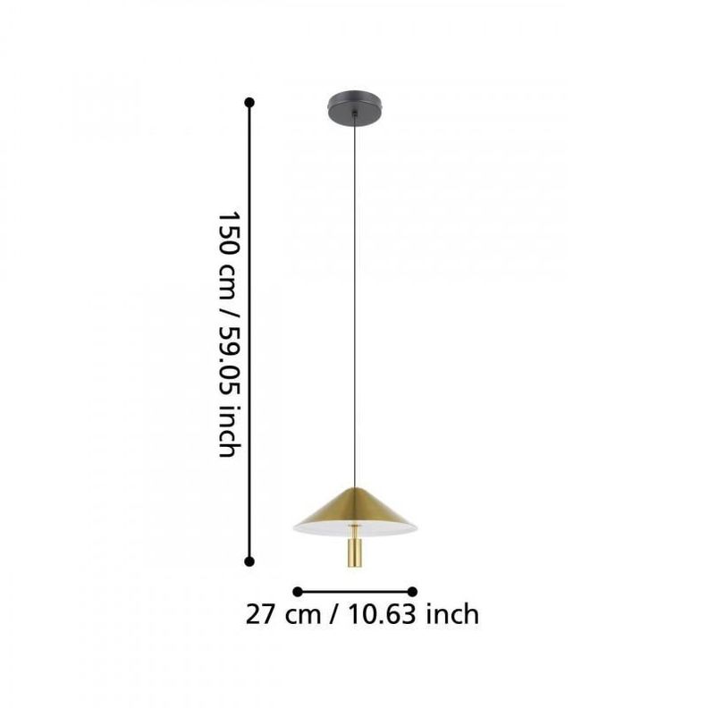 Lámpara Colgante Paraguay Acero 1X12W IP20 Led Incluida Cod390271-4