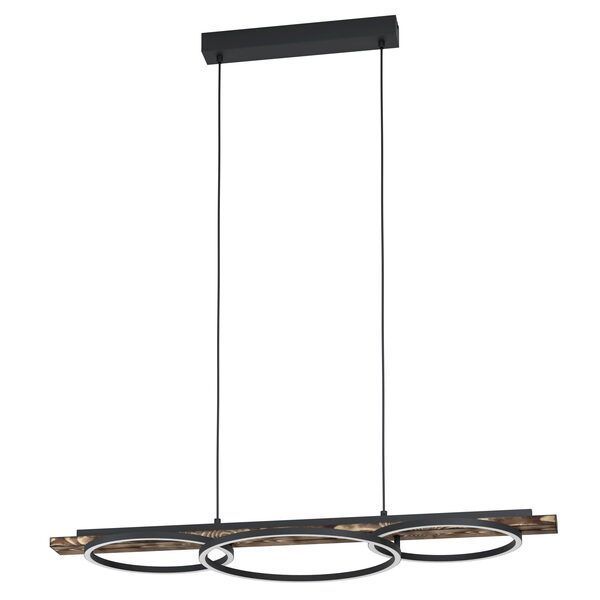 Lámpara Colgante Led Boyal Negro, Marrón Rústico 99624-0
