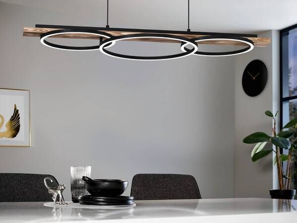 Lámpara Colgante Led Boyal Negro, Marrón Rústico 99624-1