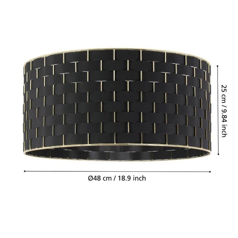 LAMPARA DE TECHO MARASALES ACERO NEGRO E27 1X40W IP20 COD.99523-2