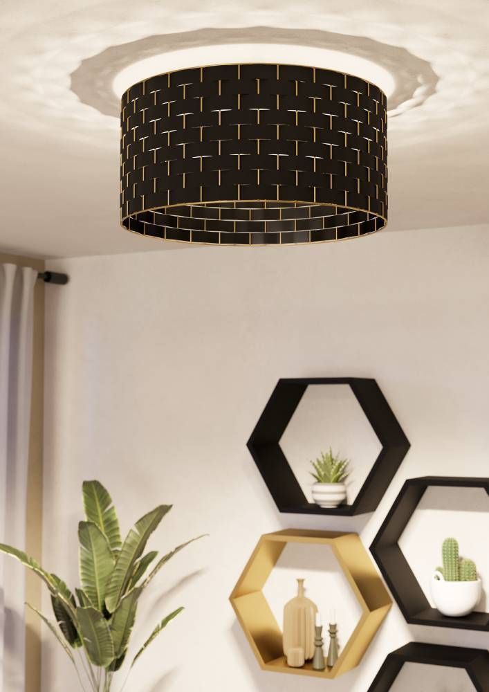 LAMPARA DE TECHO MARASALES ACERO NEGRO E27 1X40W IP20 COD.99523-1