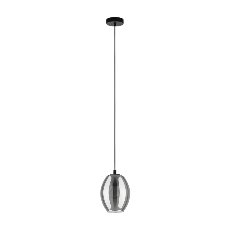 Lámpara Colgante Cadaques Vidrio Negro 1X60W E27 cod.98582-2