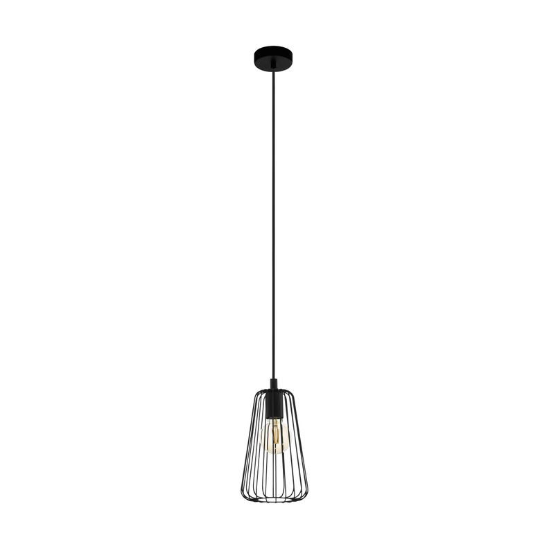 Lámpara Colgante Austell Acero Negro E27 IP20, 1X60W cod.205102-0