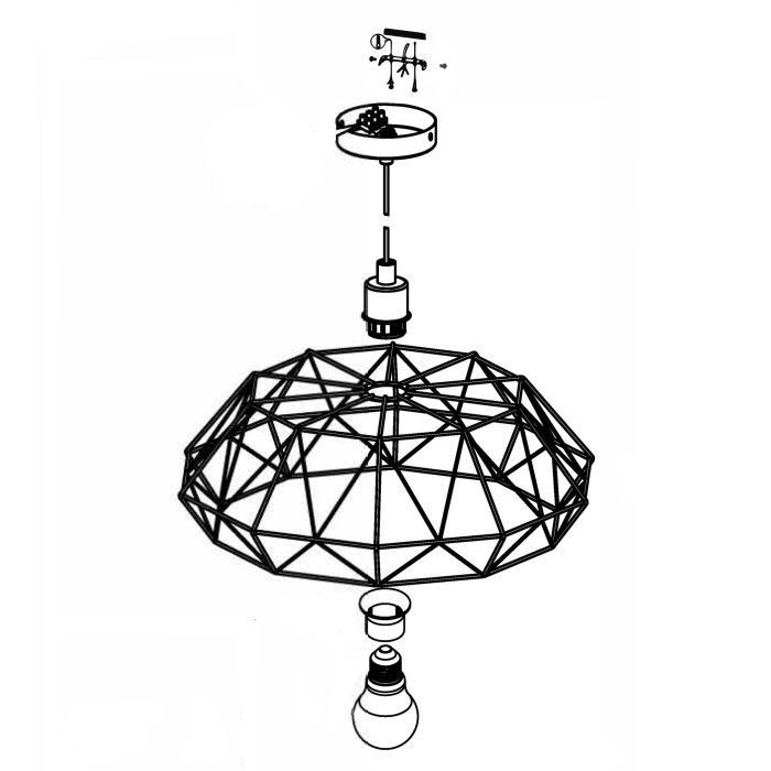 LAMPARA DE COLGAR CARLTON 2 COBRE E27 1X60W cod. 49488-2