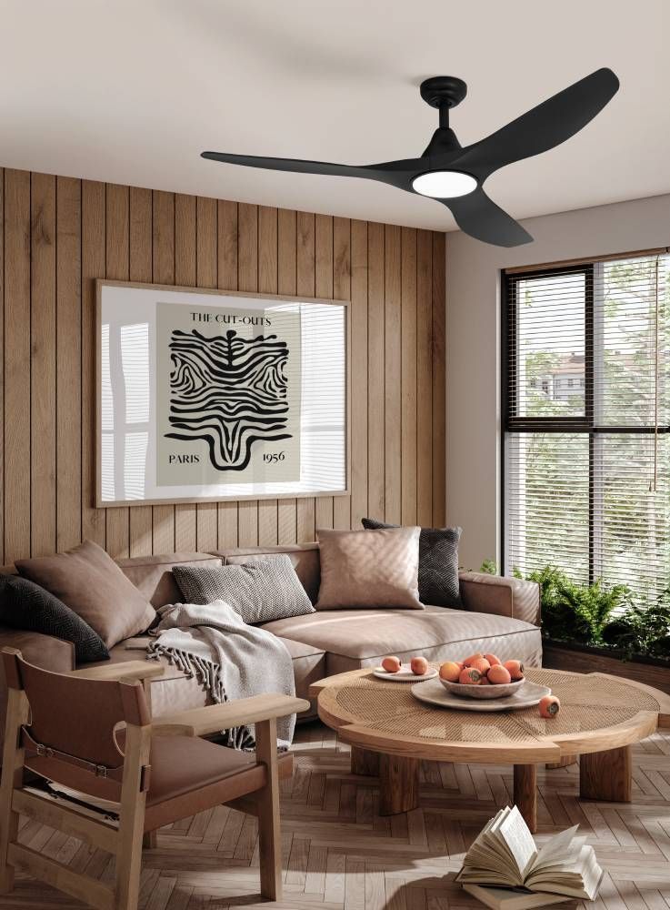 VENTILADOR PORTSEA ACERO NEGRO DM1320 50W con control cod 205653-2