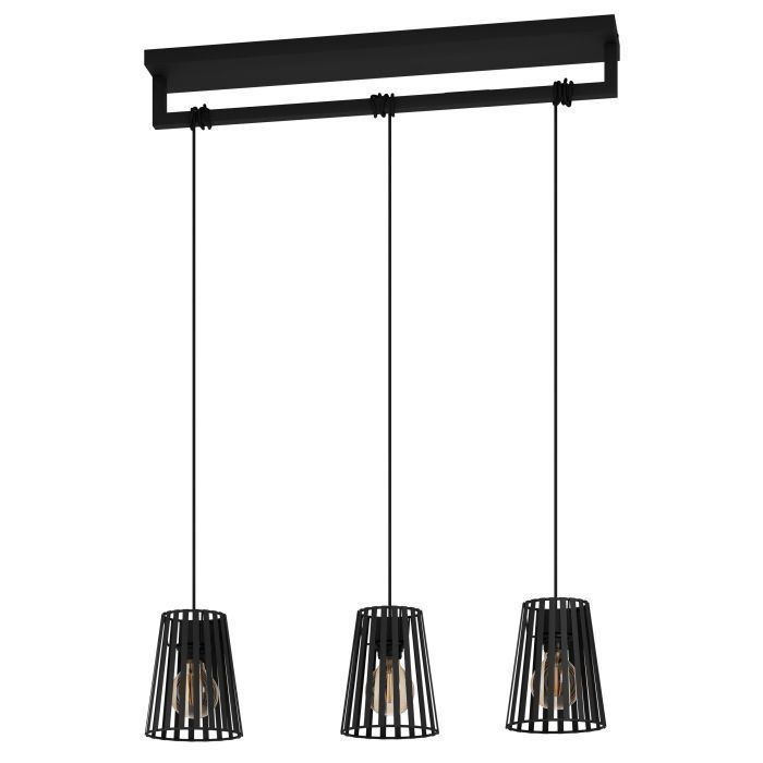 Lámpara Colgante Bogota Acero Negro 3X40W IP20, E27 cod.390003-0