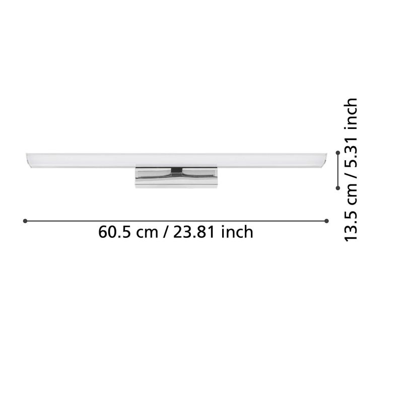APLIQUE TABIANO-Z PLATEADO METALICO BAÑOS LED 16W COD.900019-2