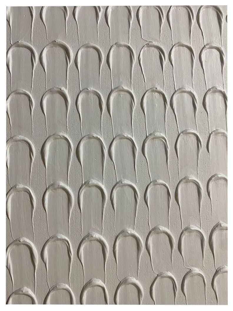 Cuadro decorativo Blanco abstracto  90x70-2