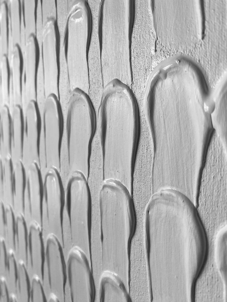 Cuadro decorativo Blanco abstracto  90x70-3