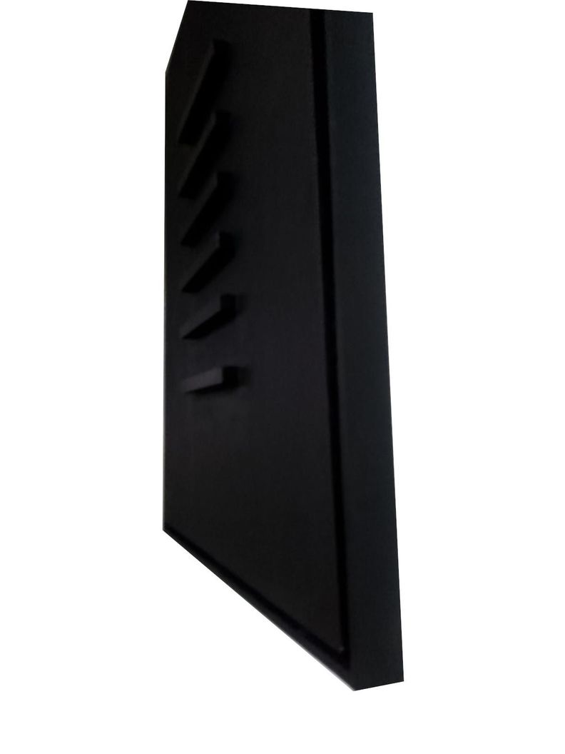 Cuadro decorativo negro rectángulos de madera 90x70-1