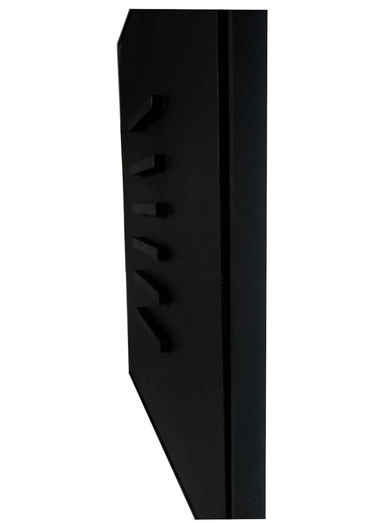 Cuadro decorativo negro rectángulos de madera 90x70-2