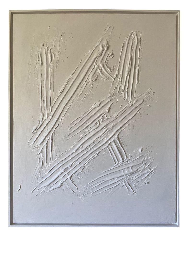 Cuadro decorativo blanco 90x70-0