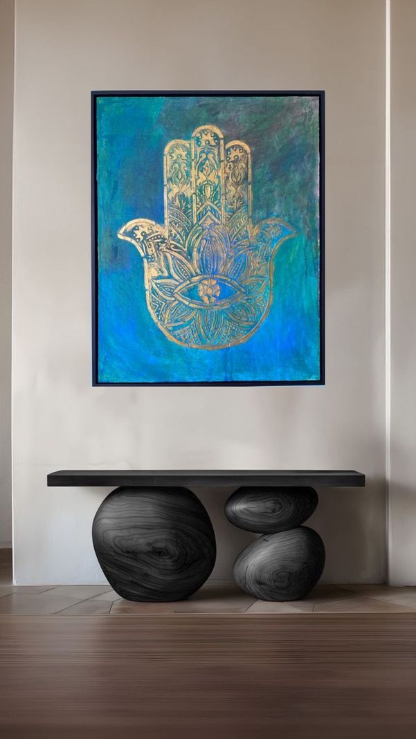 Mano de Fátima Hamsa Cuadro decorativo 90x70-1