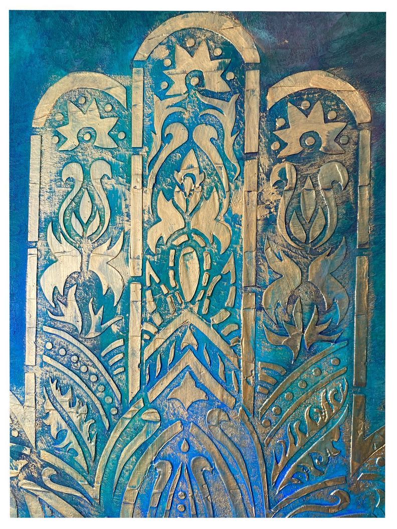 Mano de Fátima Hamsa Cuadro decorativo 90x70-3