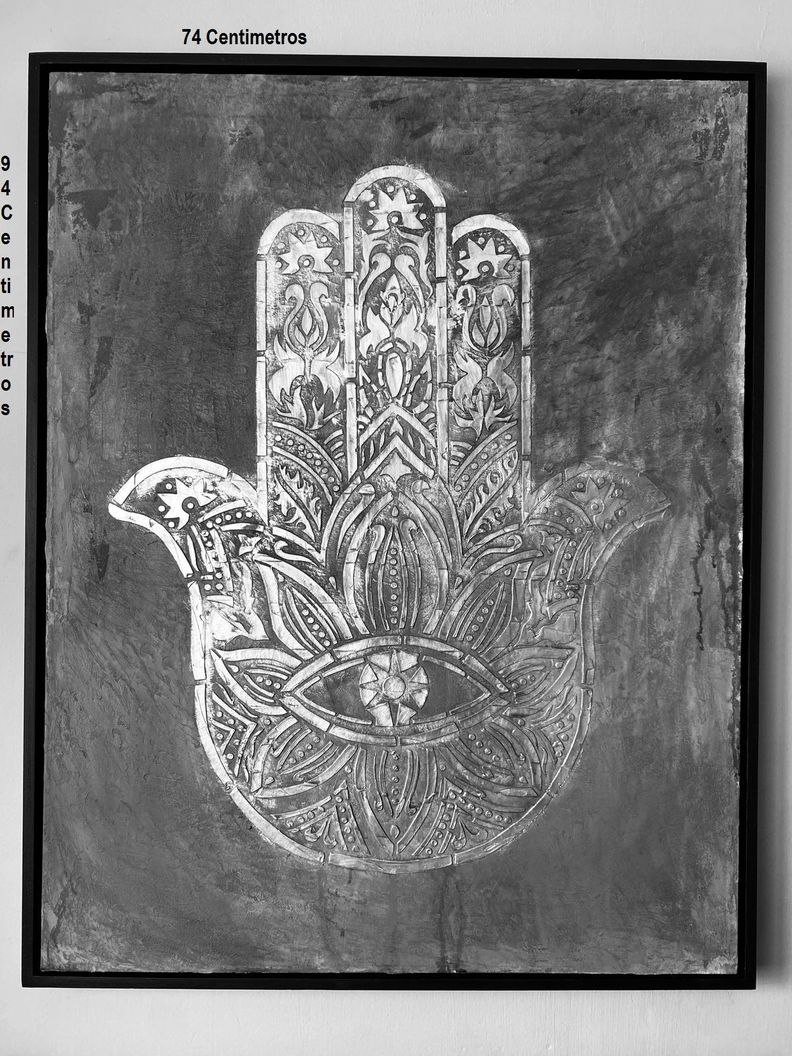 Mano de Fátima Hamsa Cuadro decorativo 90x70-5