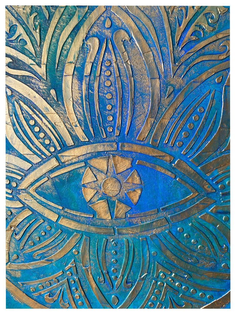 Mano de Fátima Hamsa Cuadro decorativo 90x70-6