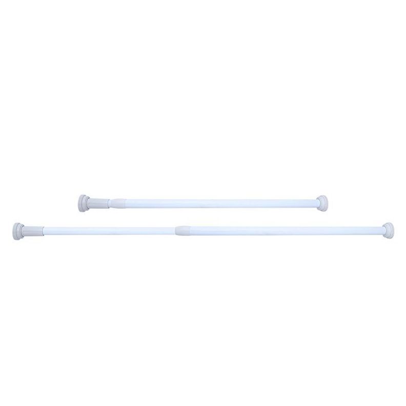 Barra para cortina de bano extensible 70x120 cm Blanco 0
