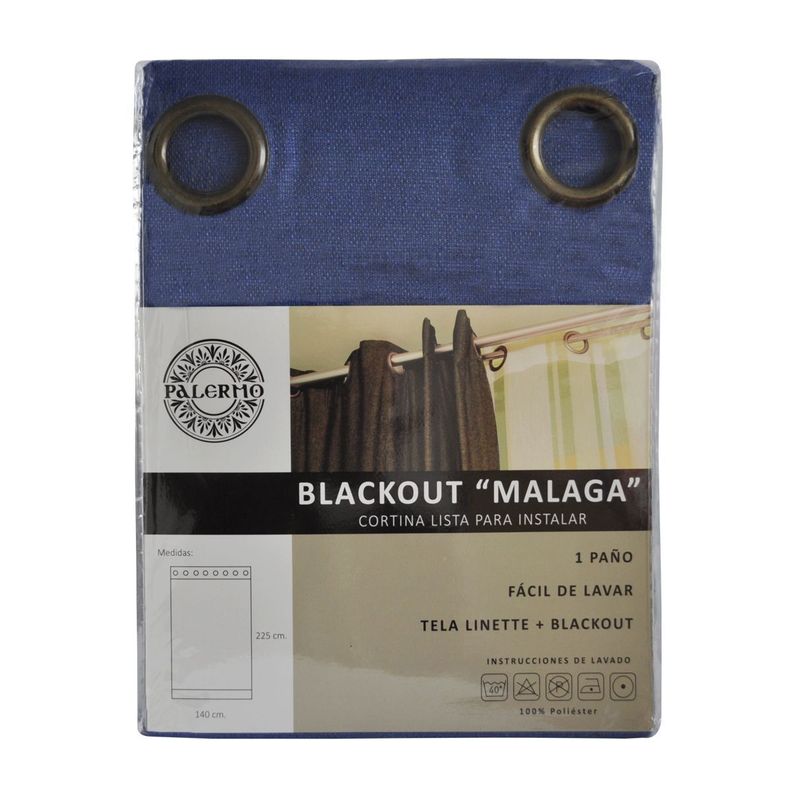 Cortina confeccionada Lino blackout "Malaga"-1