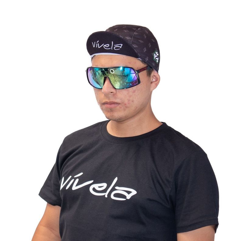 Cap Gorro Vintage Ciclismo Vívela  Negro -1