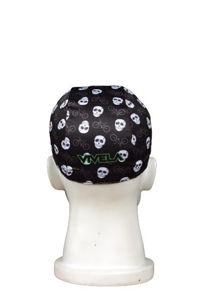 Cap Gorro Vintage Ciclismo Vívela Skull y Bicicletas-3