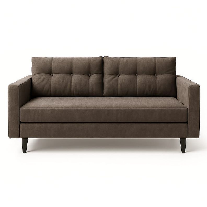 Sofa Paris 3 Cuerpos Tela Marron Flobal