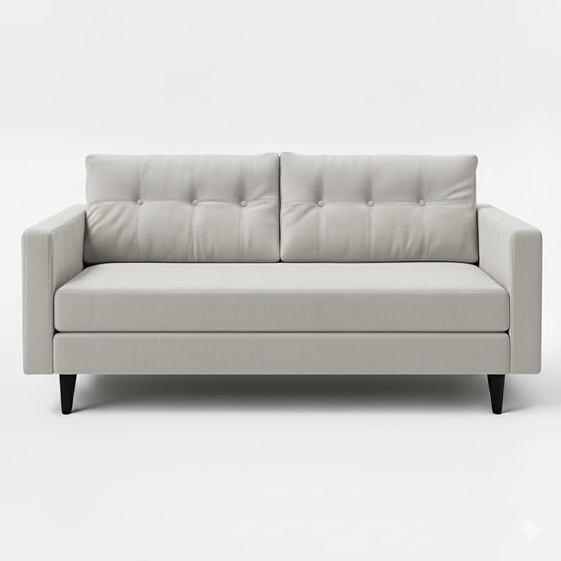 Sofa Paris 3 Cuerpos Tela Gris Perla Repelente a Liquidos Flobal