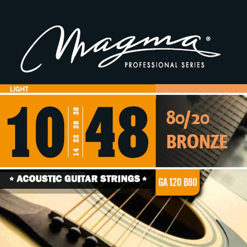 Cuerdas Para Guitarra Acústica Magma GA120B80 10-48-0