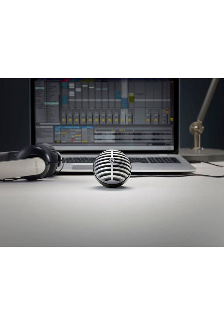 MICROFONO CONDENSADOR SHURE CON CABLE USB MV5/A-B-LTG-3