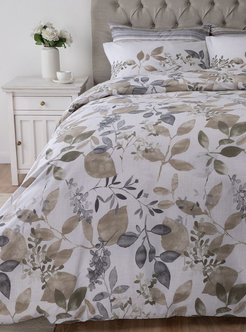 Set Funda De Plumon + Sabana Bajera Azura 2 Plazas Beige